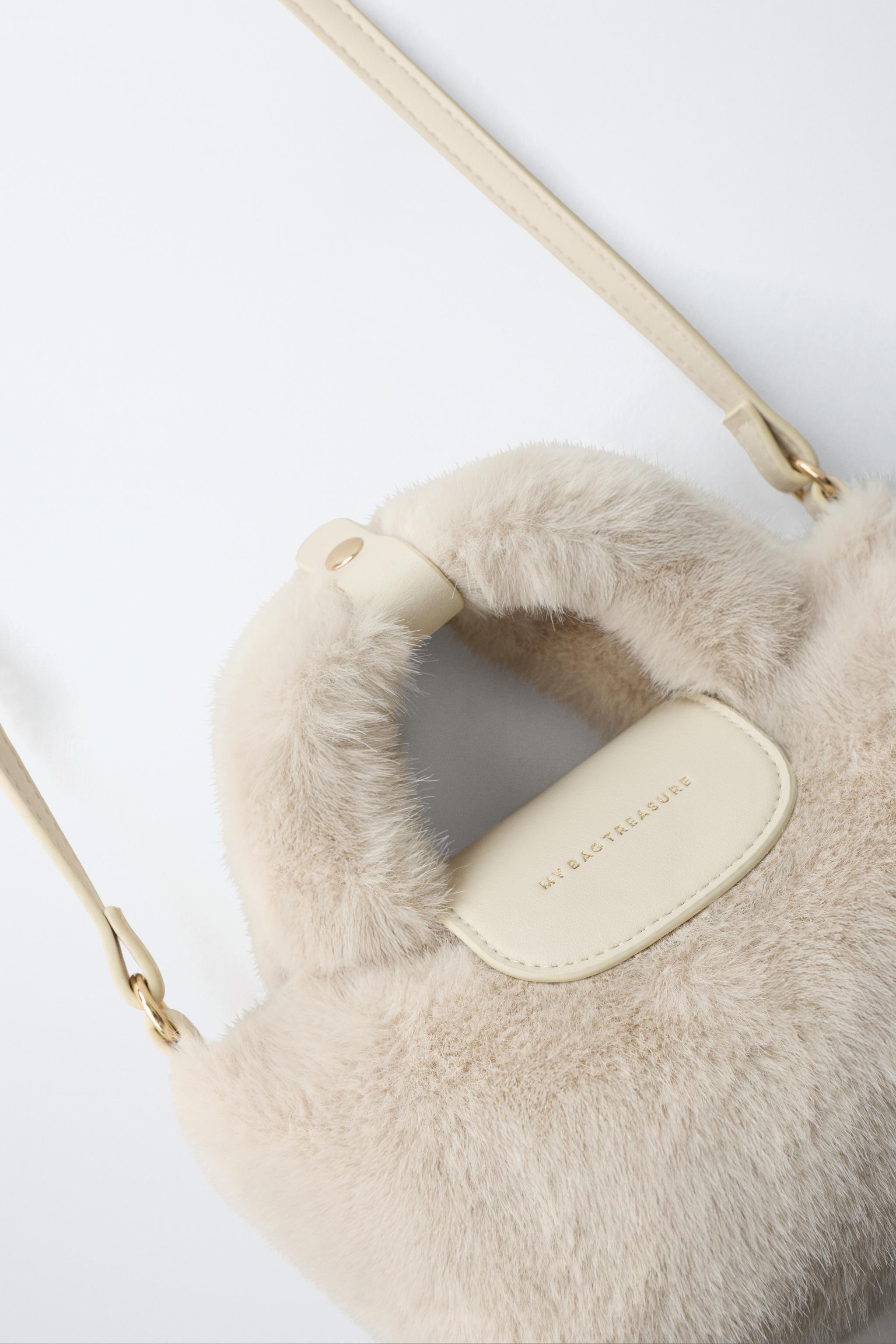 FAUX FUR CROSSBODY BAG